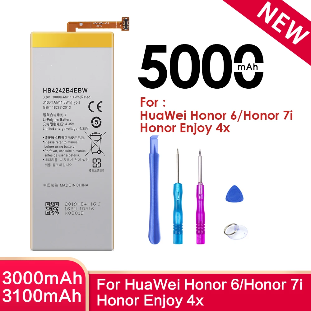 Оригинальный аккумулятор SIYAA HB4242B4EBW для Huawei Honor 6 7i Enjoy 4X Honor6 Honor7i сменные батареи