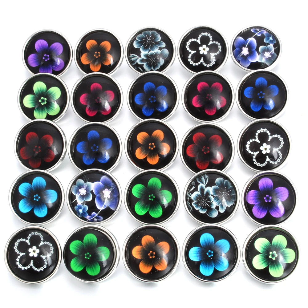 Bracelet Jewelry Metal Snap Buttons 10pcs/lot Mixed Interchangeable Snap Jewelry