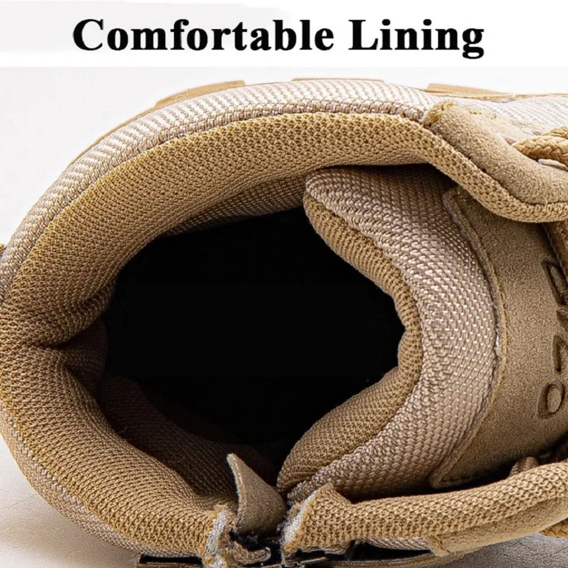  Merkmak High Quality Men's Winter Leather Shoes Men Waterproof Snow Boots Military Combat Boots Men