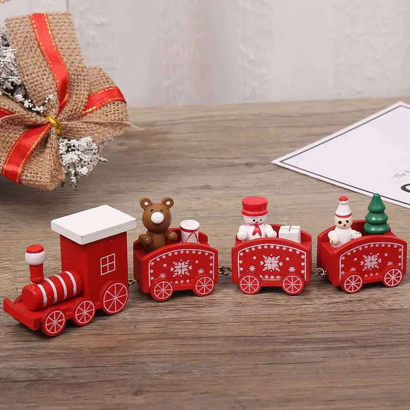 Рождественские подарки, деревянная краска, белый/красный триань, подарок для ребенка, украшение на Рождество, для дома, год, подарки на Рождество