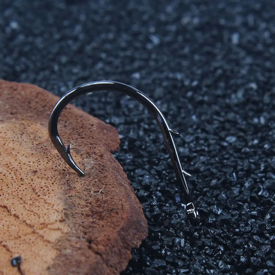 Рыболовные крючки Mustad рыбалка с зазубринами 1 # 9 для джиггинга отверстиями