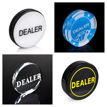 

Acrylic Poker Dealer Button Casino Hold'em Pressing Poker Cards Guard Poker Chip Double-sided Dealer