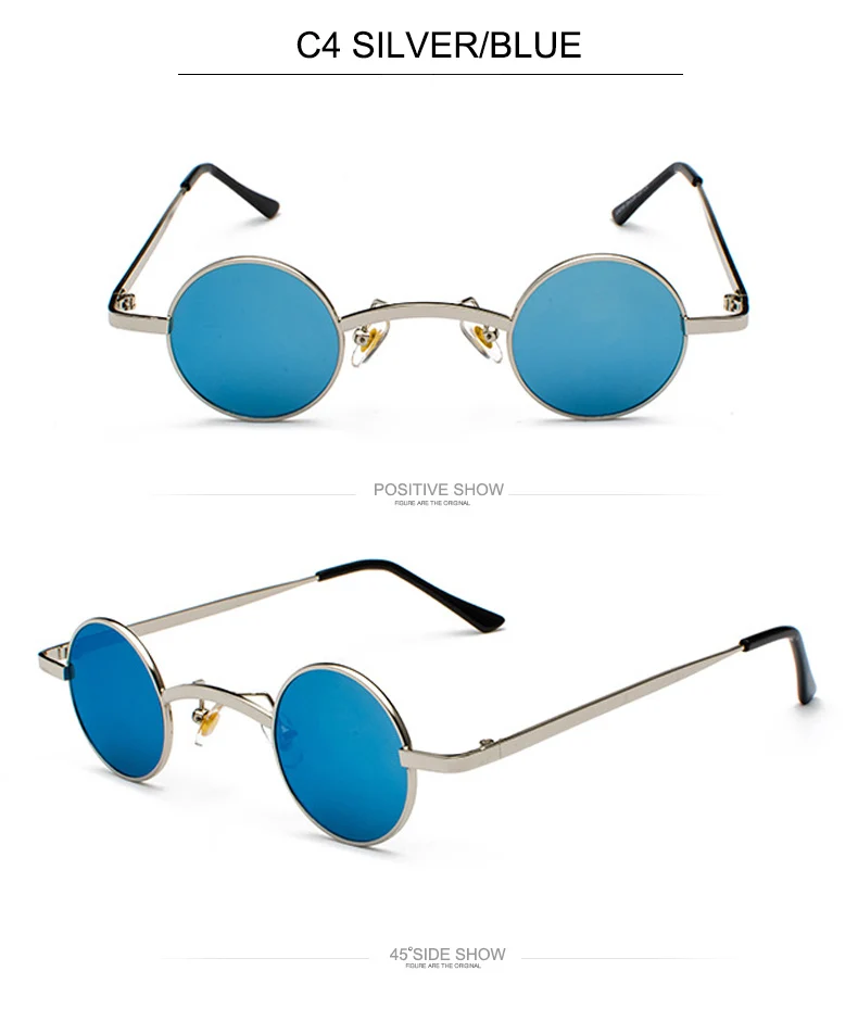 OEC CPO Мода новые женские Круглые Солнцезащитные очки женские маленькие оттенки фирменный дизайн металлические мужские солнцезащитные очки для женщин O89