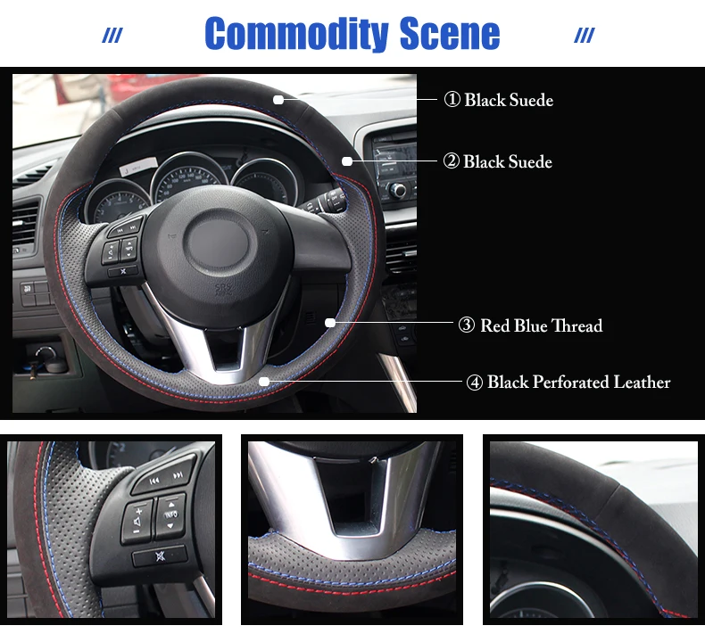 for Mazda CX5 steering wheel cover