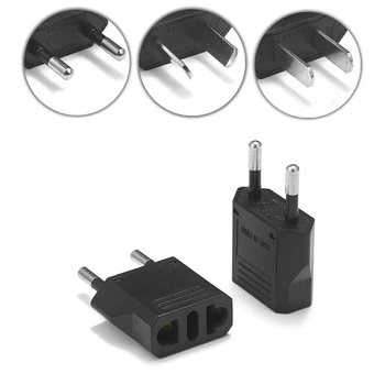 

5pcs US To EU Plug 2pin Power Adaptor Electrical Plug Converter American To Euro Travel Plug Adapter AU Power Plug Socket