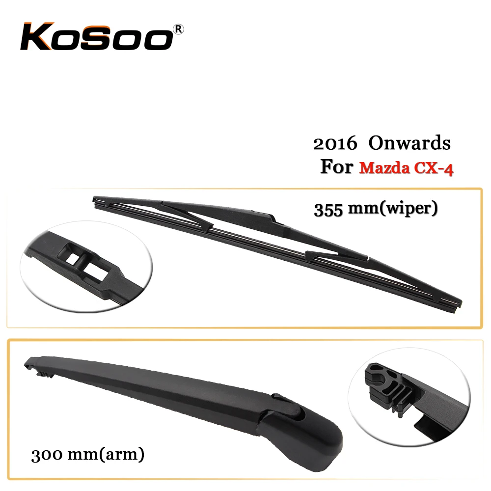 KOSOO Auto Rear Car Wiper Blade For Mazda CX 4 ,355mm 2016 Onwards Rear