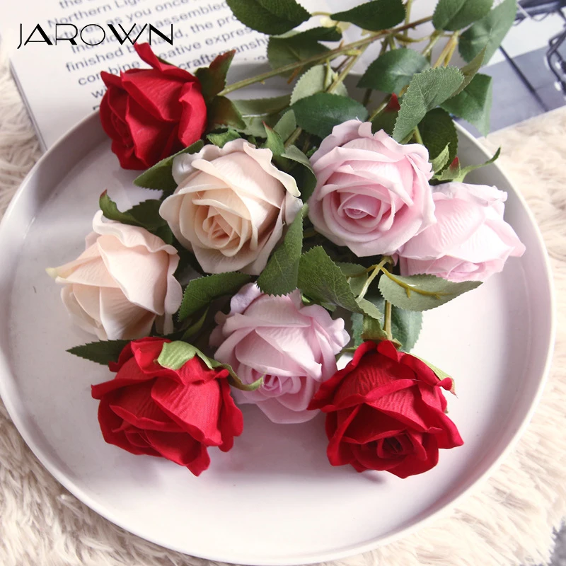 JAROWN Artificial Flannel Rose INS Simulation Flower Home Decoration Festival Wedding Wall DIY Plant Fake | Дом и сад