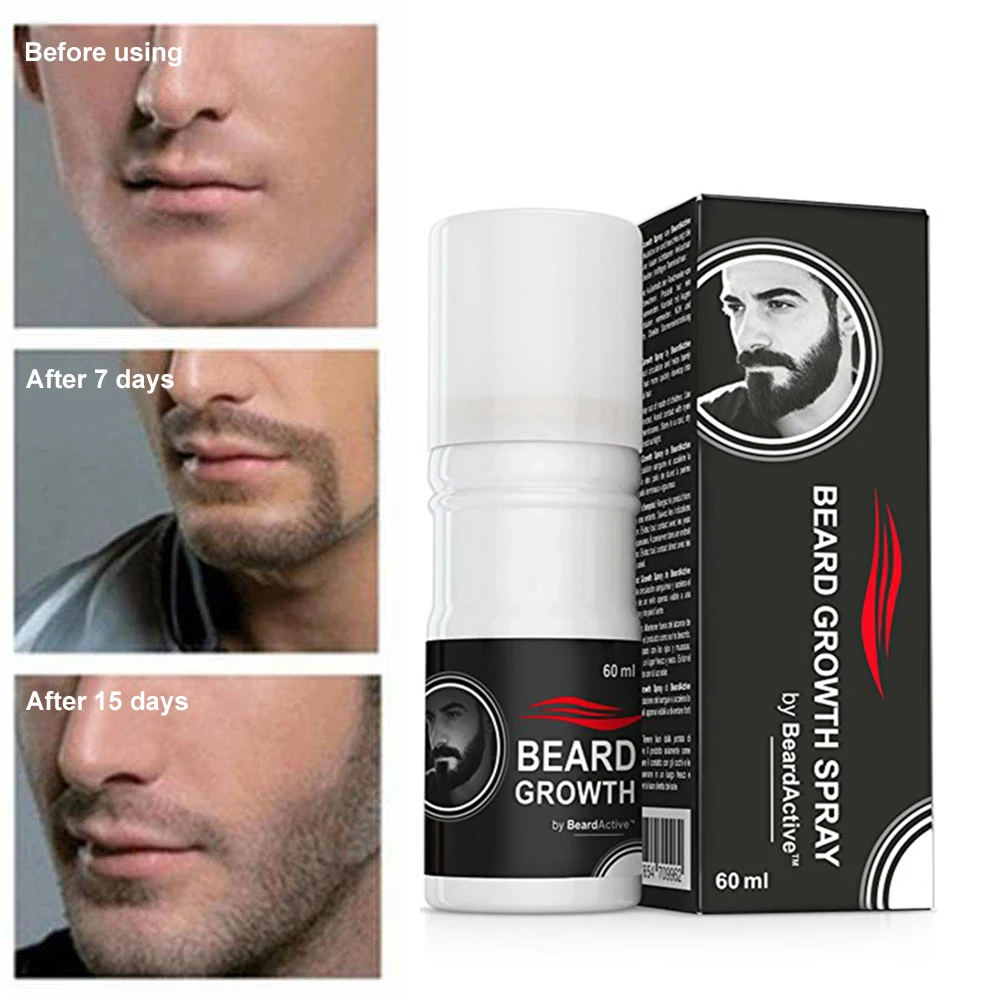 Beard Oil Natural organic Beard Growth Spray Anti Hair Loss For Beard Grow Stimulator Accelerate Beard Growth Facial Hair Grower