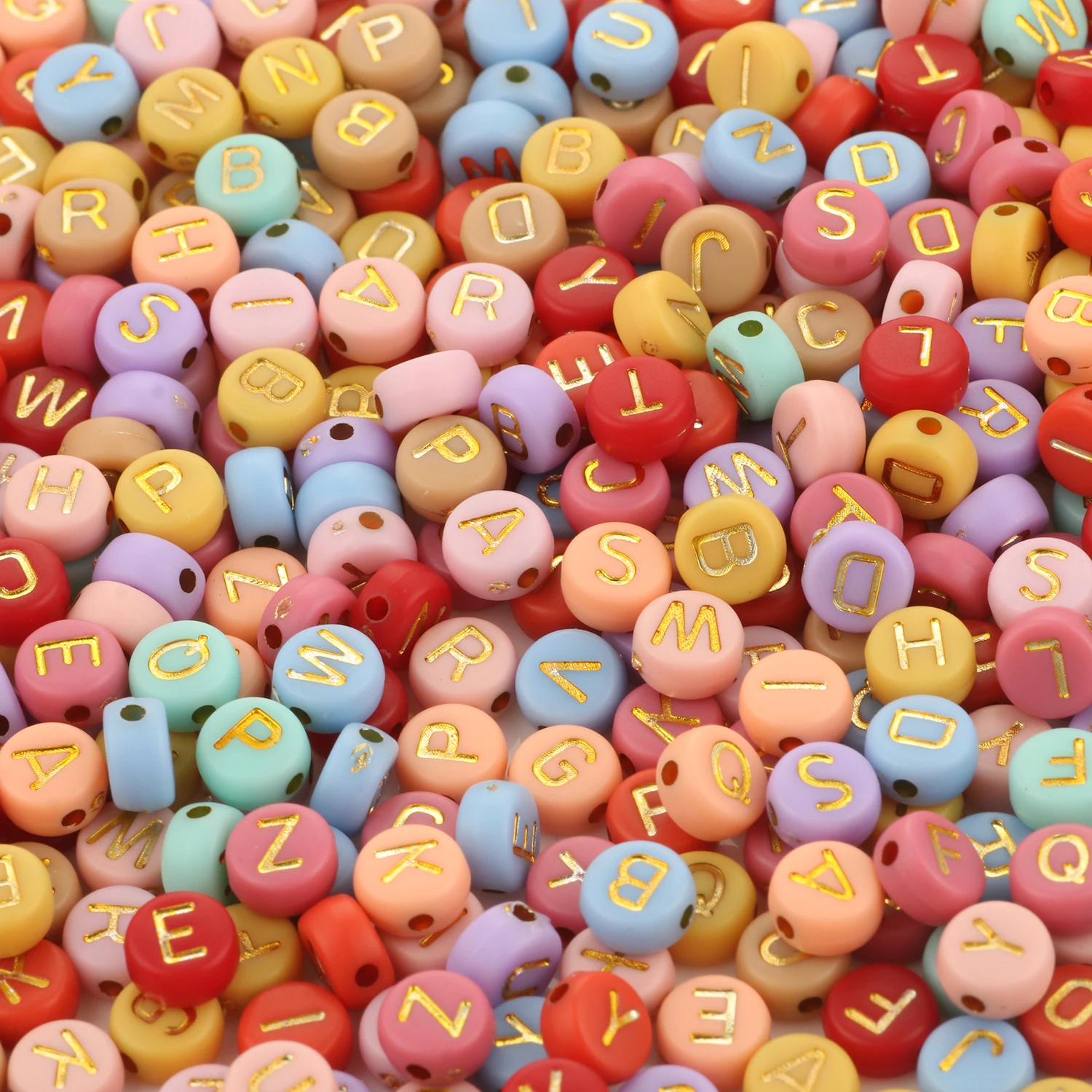 Vibrant Alphabet Acrylic Beads