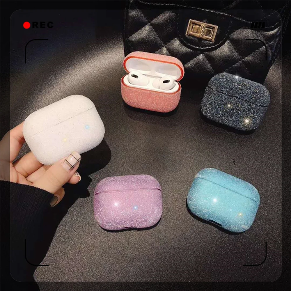 Чехол для AirPods Pro, роскошный блестящий чехол для наушников, беспроводная bluetooth-гарнитура, жесткий защитный чехол для ПК