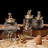 Glass Jars with Cover, Sealed Cans, Kitchen Food Storage Bottles, Creative Spice Jars, Candy Storage Bank, Tea Box Storage 4
