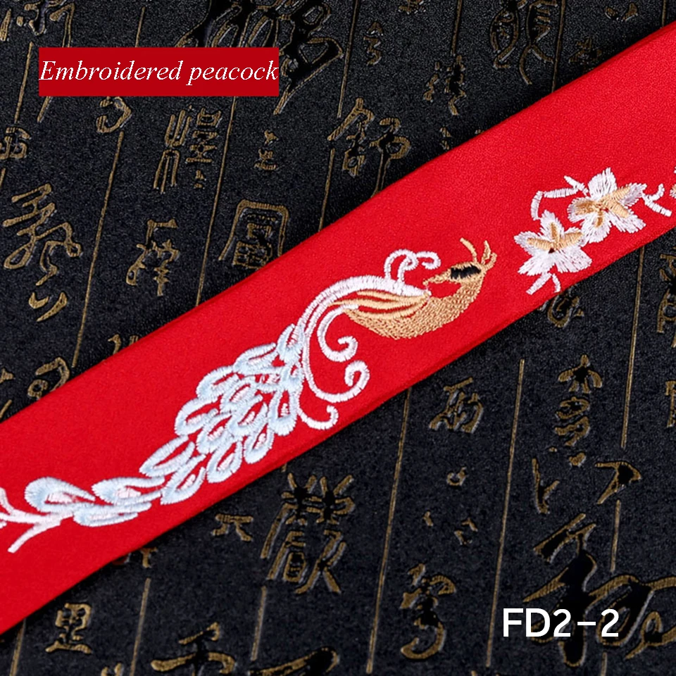 Китайский древний стиль, вышивка, Hanfu, повязка для волос, косплей, бронзовая, вишневый цвет, кисточка, лента для волос, костюм, аксессуары для волос - Цвет: FD2-1