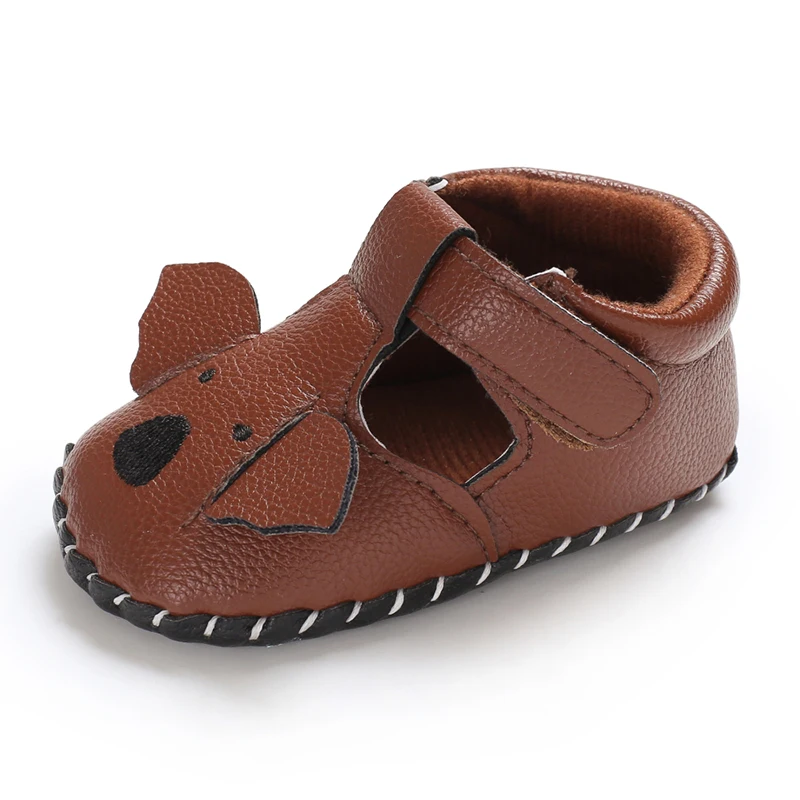 Baby Moccasins First Walkers toddler shoes Soft Bottom Non-slip Casual Infant cartoon animal Footwear SHL024 - Color: SHL024-brown