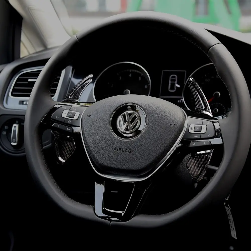 

For VW Golf MK7 R GTI Carbon Fibre Paddle Shifter Extensions Paddles Scirocco Polo