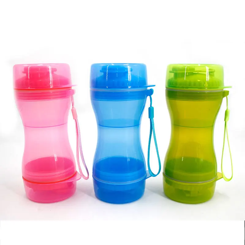 Portable Pet Dog Water Bottle For Dogs Multifunction Dog Food Water Feeder Drinking Bowl Dual-use Pets Dog Cup For Outdoor
