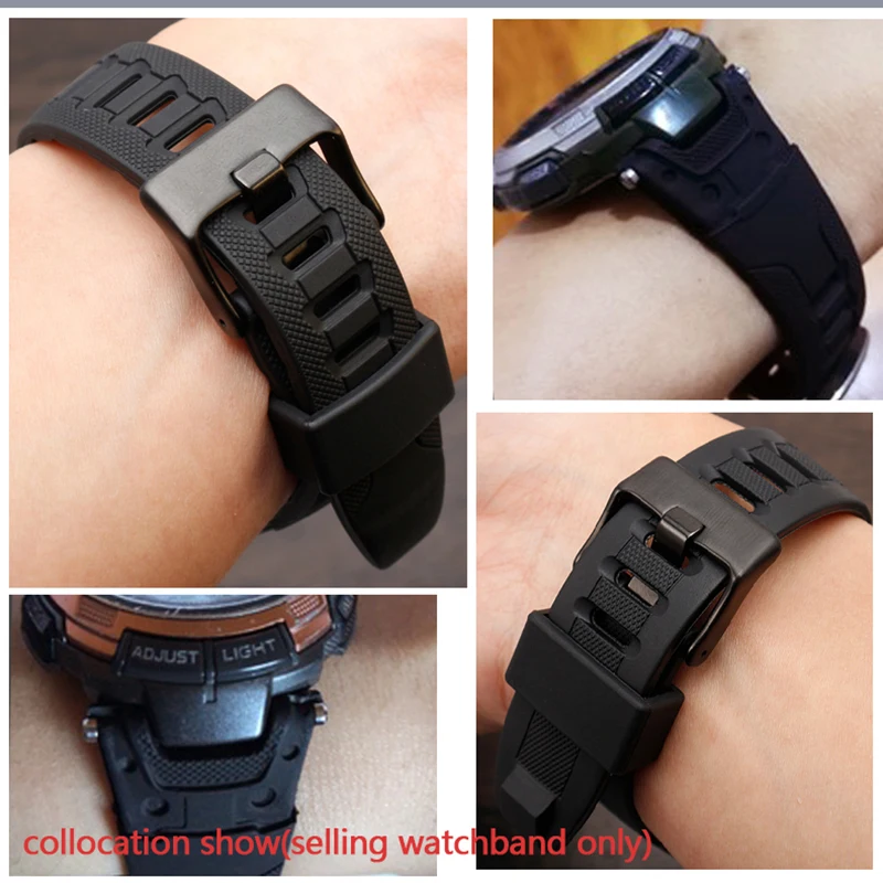 Voor Casio Protrek Horloge PRG 110Y/C/PRW 1300Y/PRG 130Y/PRW 1500Y Mannen  Hars Siliconen Horlogeband Accessoires Horlogeband gratis Tool|Watchbands|  - AliExpress