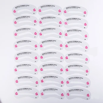 

24 Pcs Pro Reusable Eyebrow Stencil Set Eye Brow DIY Drawing Guide Styling Shaping Grooming Template Card Easy Makeup Beauty Kit