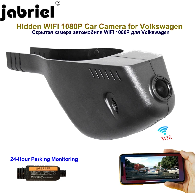 Jabriel 1080P Автомобильная камера dash камера скрытый dvr для Volkswagen Passat b8 vw b6 b5 b7 golf 4 5 6 7 polo caddy touran t5 t4 tiguan