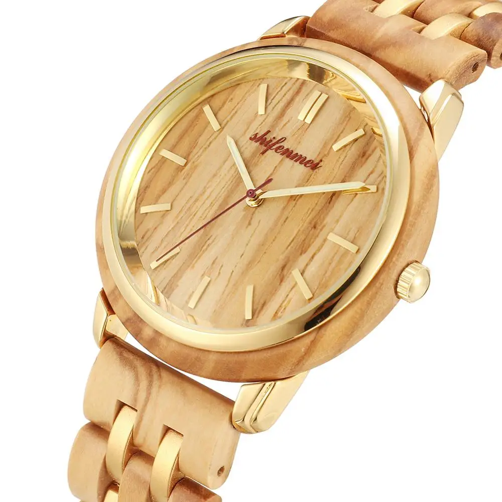 Couple Watches for Lovers Luxury Wood Watch Mens Fashion Wooden Women Dress Clocks Gifts for Valentine 2