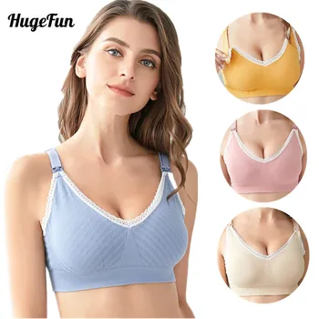 

Wire Free Lace Nursing Bra Breastfeeding Maternity Clothes Underwear for Pregnant Women Sleep Bra Plus Size D F Cup