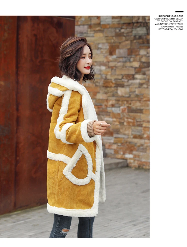 Lambs Wool Coat Female Winter New Products Korean-style Students Trend Loose Thick Warm Suede Cotton-padded Coat