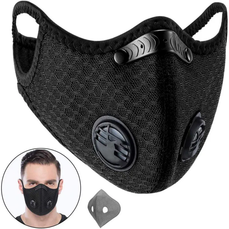 

FFP3 Protective Mask Face Respirator Dust Mask Breathing Valve Filter PM2.5 Haze Folding Reusable Cycling Mask Washable