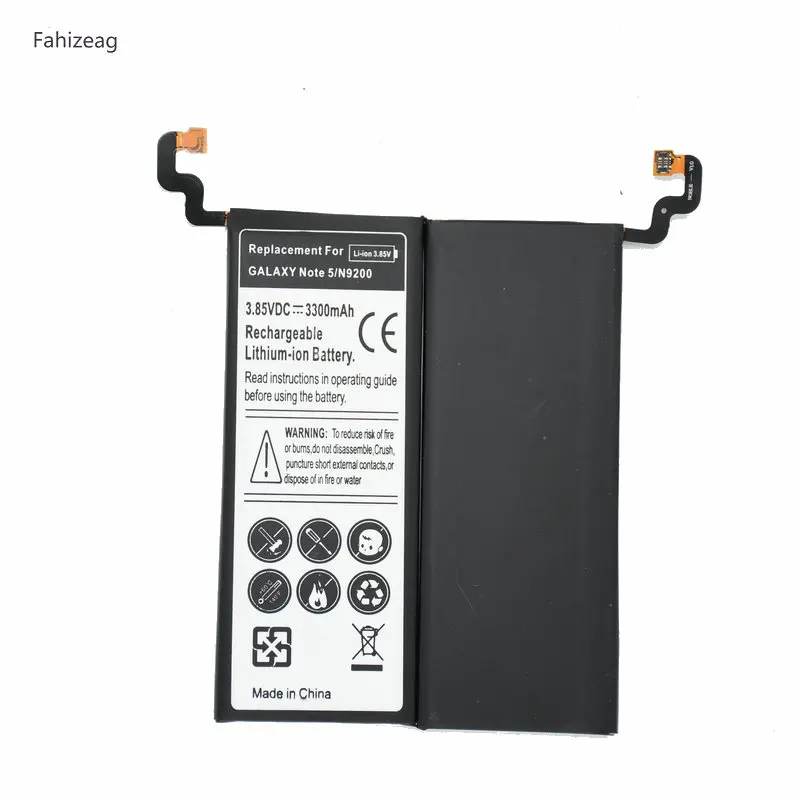 Fahizeag 5 шт. сменный EB-BN920ABE аккумулятор для samsung Galaxy Note 5 Note5 SM-N9208 N9208 N9200 N920t N920c мобильного телефона