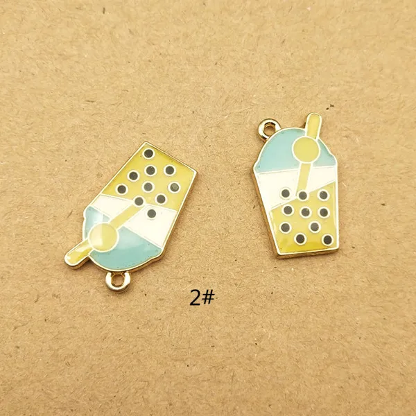 2 -13x22mm 10 шт. 13x22 мм Эмаль напитки Шарм для изготовления ювелирных изделий и крафт модные серьги, ожерелья и браслеты Подвески - Окраска металла: 2 -13x22mm