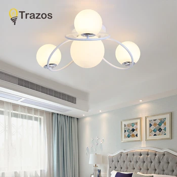 

American White&Black LED Ceiling Light Lamp Iron Bar Counter Indoor Lighting Fixture Balcony Cage Pyramid Corridor Entrance