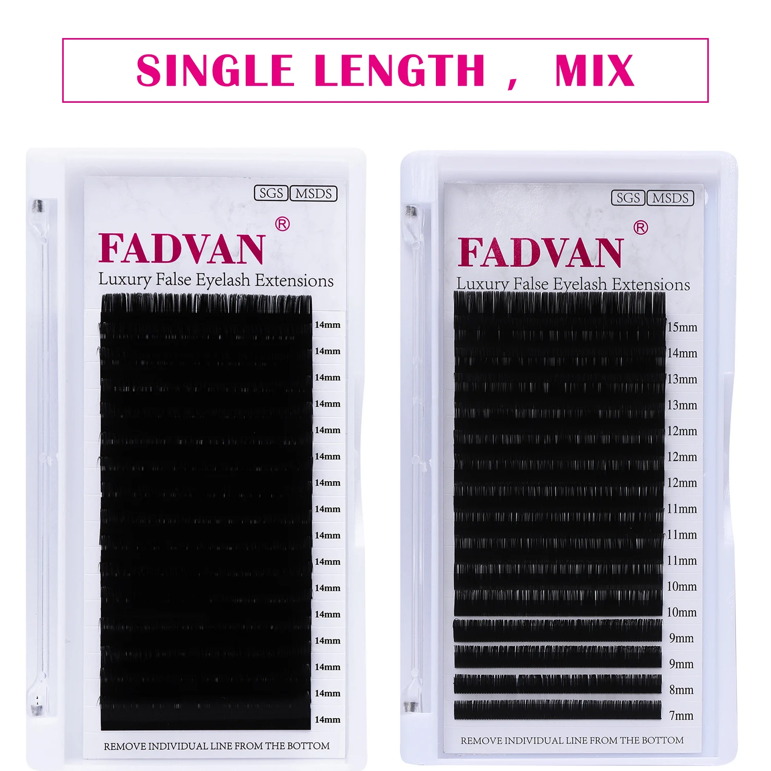 Fadvan-extensiones de pestañas clásicas, 16 líneas, visón falso, Natural, C/CC/D/DD, rizado, maquillaje Individual, suministros de extensión de pestañas