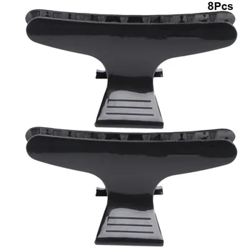 

8PCS Butterfly Clamps Non-slip Chic Styling Claw Hair Clips for Hair Salon (Black)