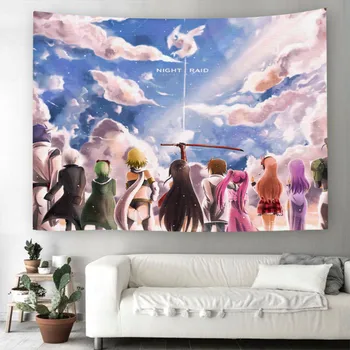 

AKame Ga KILL Anime Tapestry Wall Hanging Polyester Bedroom Decor Bedspread Beach Mat Blanket Yoga Mat Tapestries