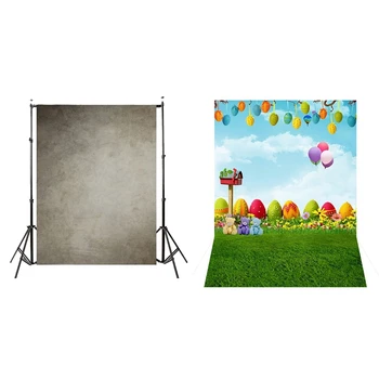 

AMS-2 Pcs Vinyl Photo Background Studio Props Backdrops, 3X5Ft & 5X7FT