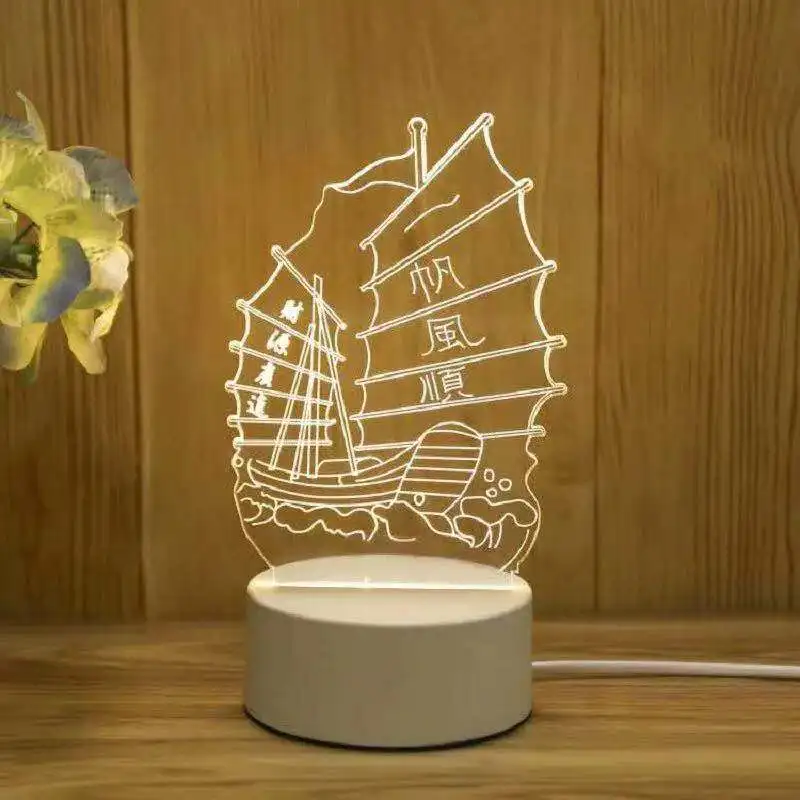 Переключатель 3D ночной светильник светодиодный светильник умный дом красочный ночной Светильник прикроватный для спальни креативный электронный ночной Светильник - Цвет: Серый