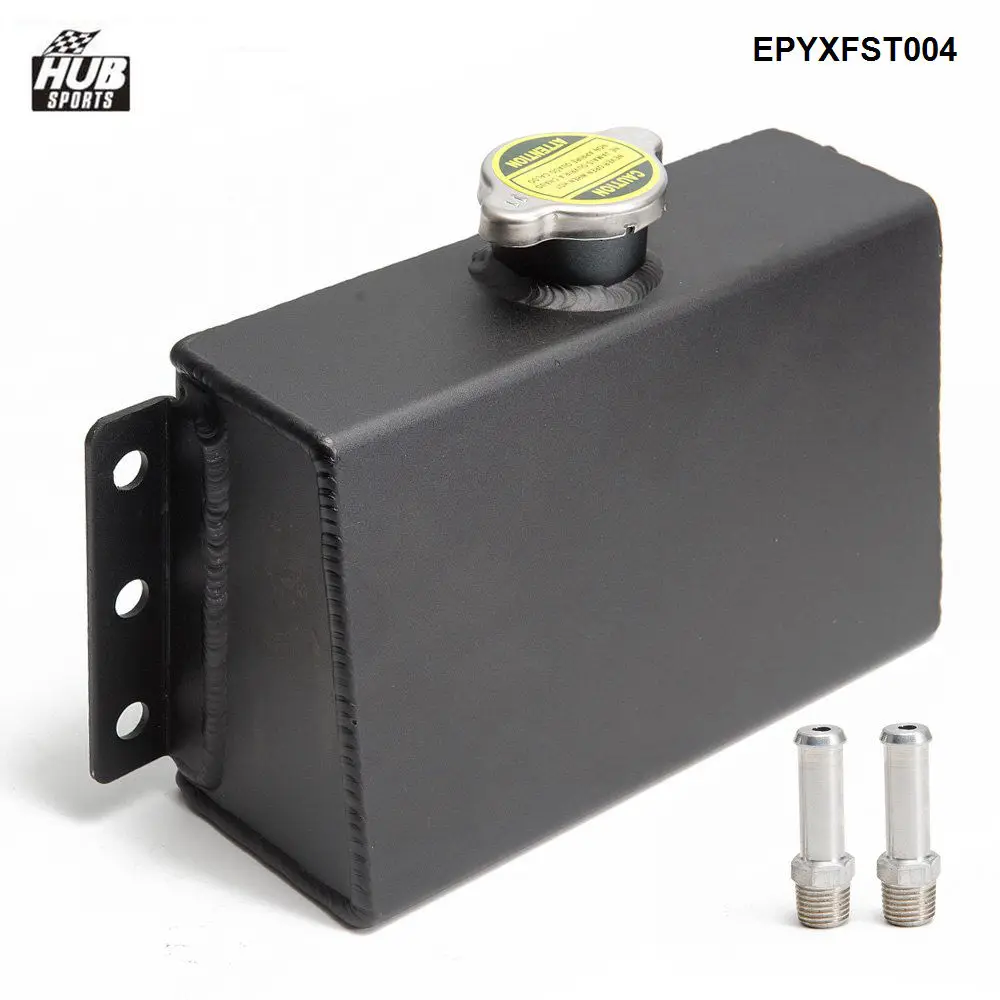 Universal Aluminum Coolant Expansion Fill Tank Overflow Reservoir Oil Catch Can Fuel Surge Tank