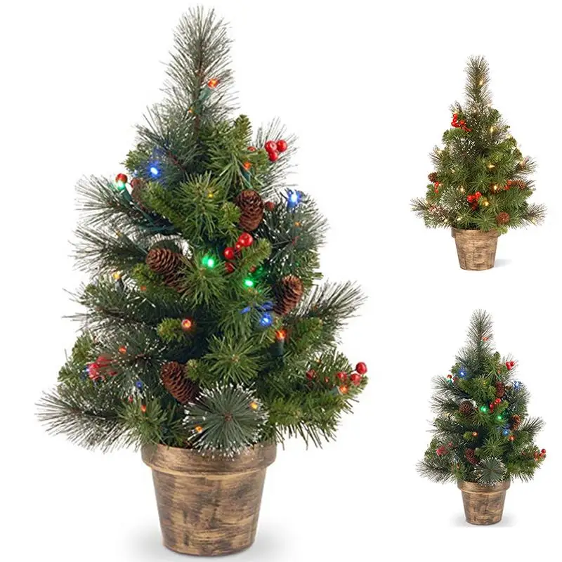 60 см новогодняя елка, теплый свет, новогодняя елка, украшения для дома, вечерние украшения, веселое украшение для рождественского стола, лучший подарок для детей