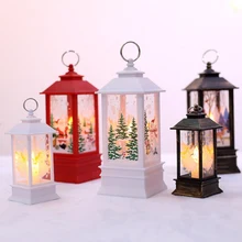 Рождественский подвесной светильник свеча свет фестиваль фонарь Рождественская елка Санта-Клаус узор украшения для дома
