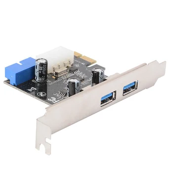 

Adapter Converter SuperSpeed 4Pin For PCI-E Components 2 Port Power Connector External Network Durable Expansion Card USB 3.0