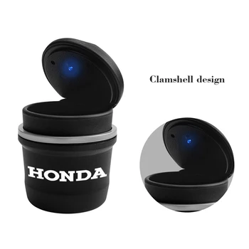 

Car Ashtray LED Light Garbage Storage Cup Home Office Cigarette Smoke Holder For Honda Mugen Power Civic Accord CRV Hrv Fit Jazz
