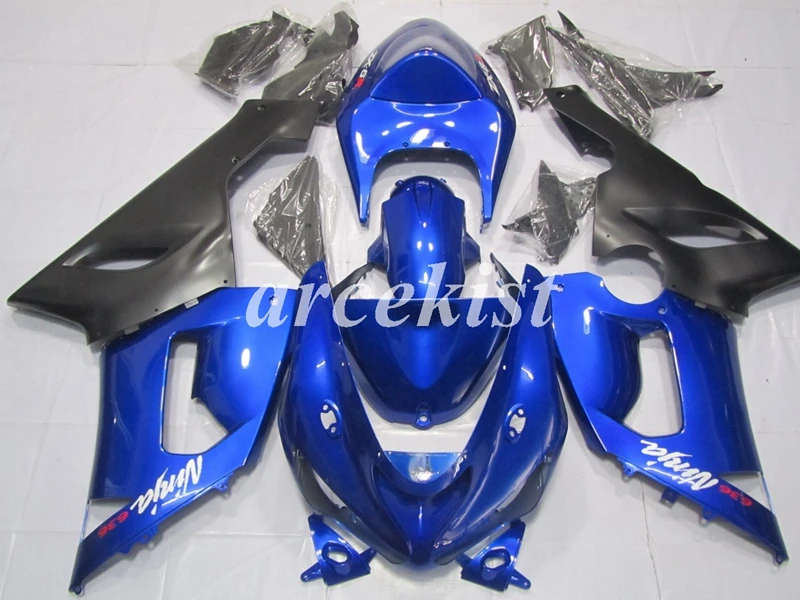 

4 Gifts New ABS Fairings Kit Fit for kawasaki Ninja ZX6R 636 2005 2006 6R 05 06 ZX-6R Fairing set blue black