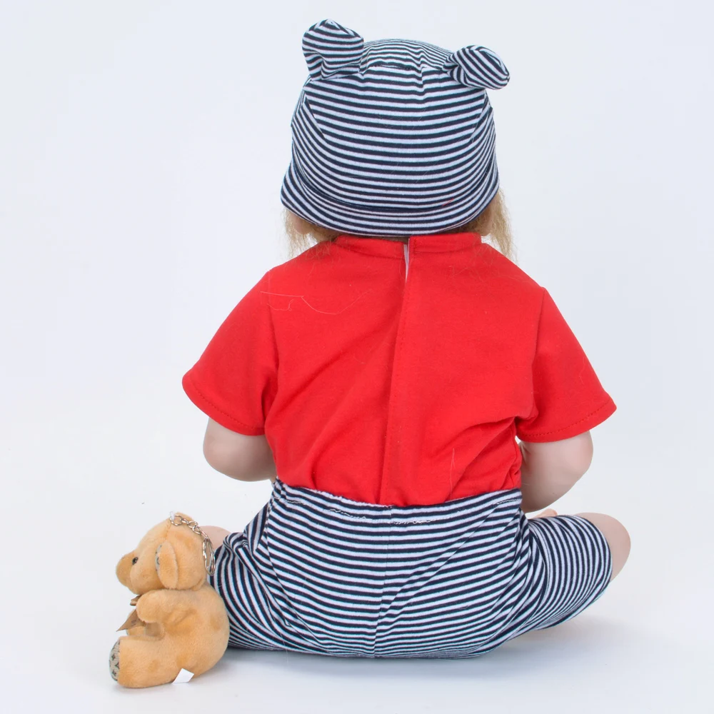 22 дюйма Кукла Reborn Baby Doll для девочек 55 см реалистичный Мягкий силикон живой детей
