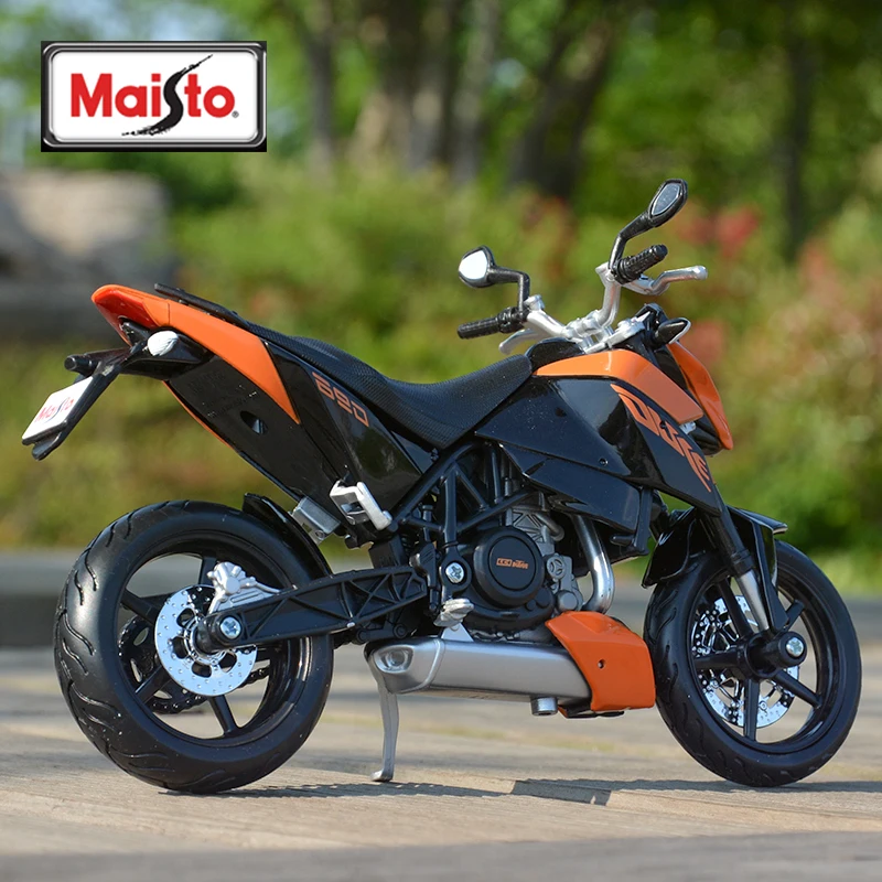 Maisto 1:12 KTM 690 Duke Orange Die Cast Vehicles Collectible Hobbies Motorcycle Model Toys 4