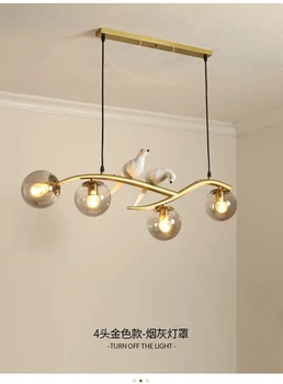 

Restaurant chandelier northern European style bird simple modern dining room lamp creative dining table lamp new lamp 2020