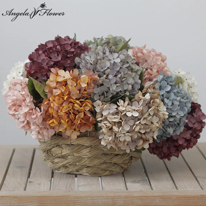 Elegant Retro Autumn Hydrangea Bouquet for Home and Event Decoration