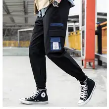 Ins, хип-хоп, уличная одежда, мужские штаны для бега, модные мужские повседневные брюки-карго, брюки с эластичной резинкой на талии, штаны-шаровары для мужчин