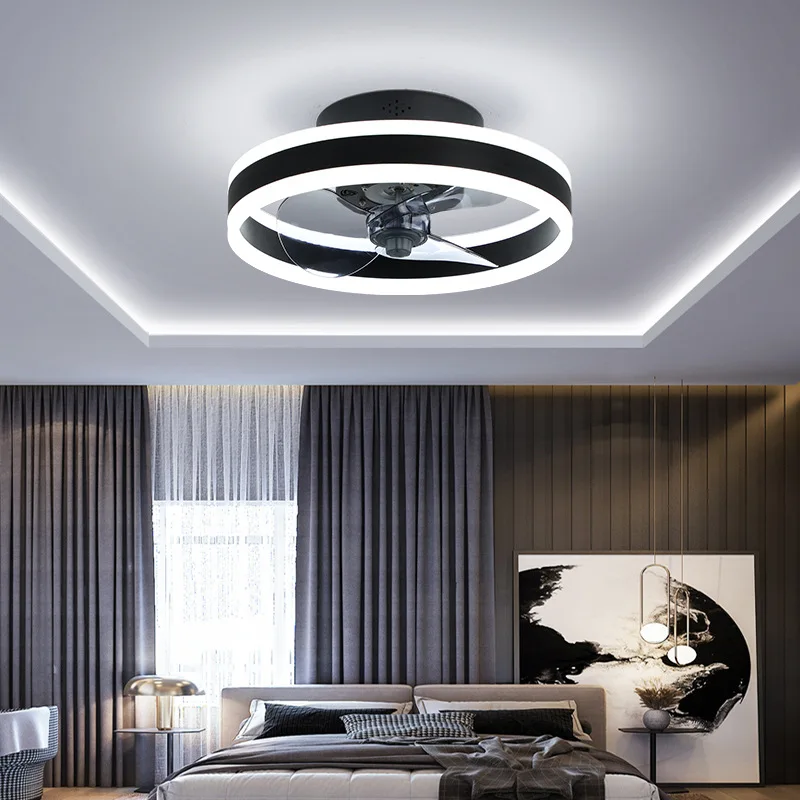 Fan Lamp Light Luxury Home Integrated Nordic Modern Creative Ceiling Small Bedroom Restaurant Remote Control Invisible Fan