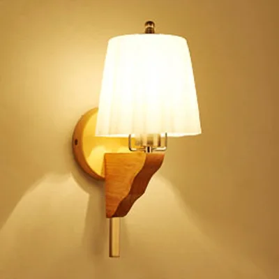 

Modern Minimalist Creative Wall Lamp Hallway Bedside Corridor Wooden Product Solid Wood LED Energy Saving Wall Lamp Hotel Tea Ho
