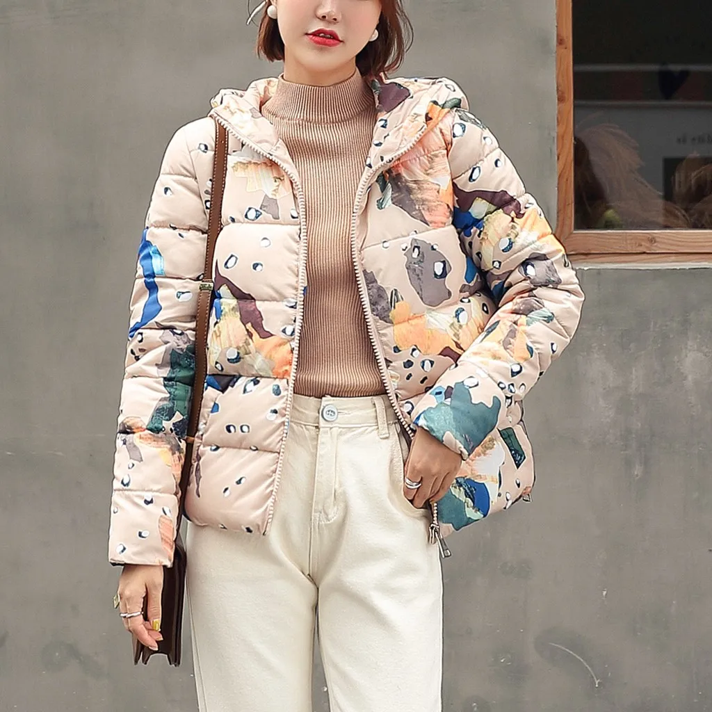 Feitong женская мода парка Теплая Тонкая Блузка утепленная блуза с длинными