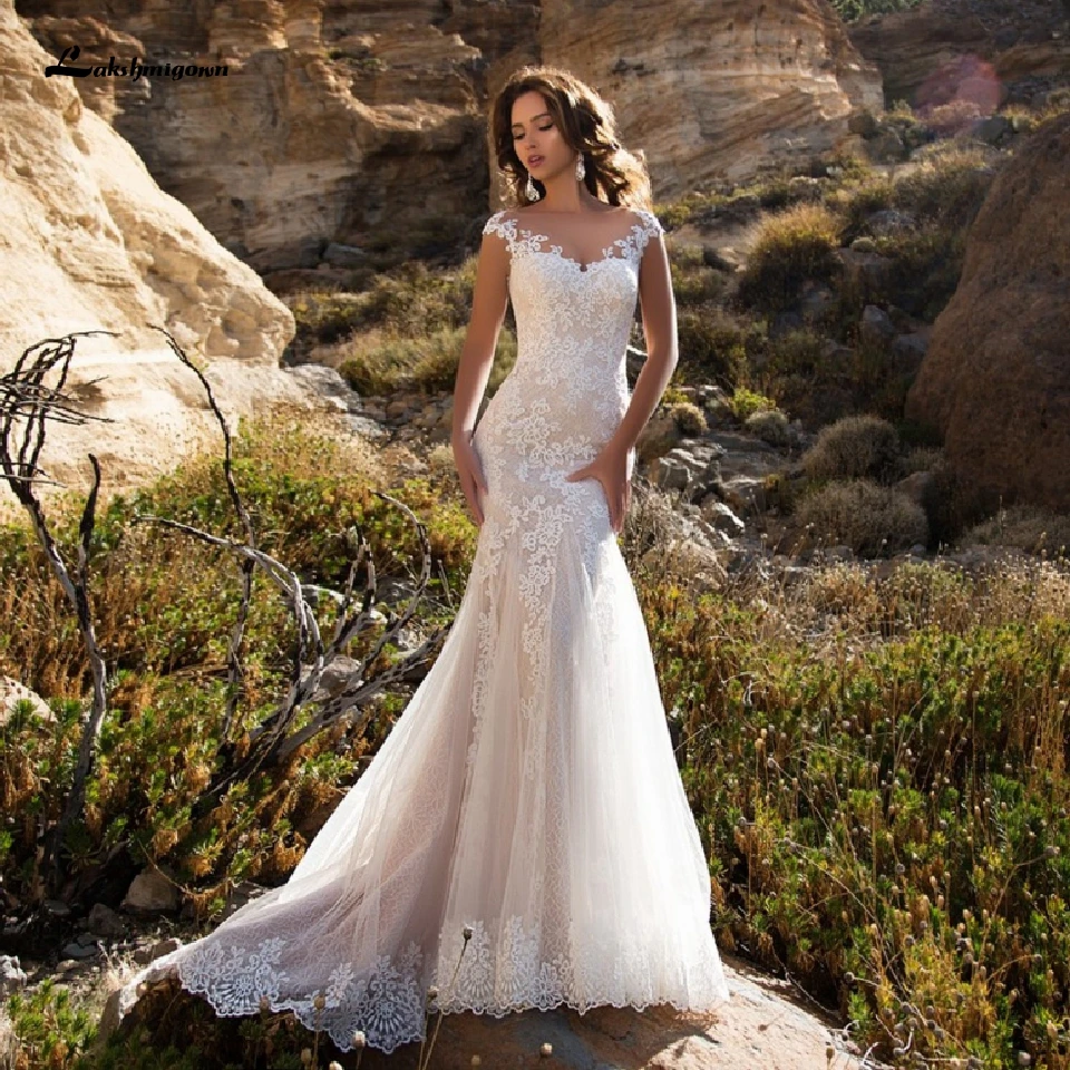 ^*Best Offers Lakshmigown Sexy Mariage Trouwjurk Mermaid Bruidsjurken 2020 Vintage Lace Bridal Dress Vestido De Noiva Princesa
