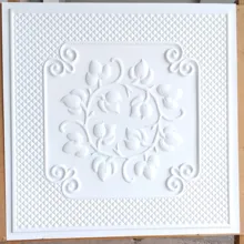 Искусственное Олово потолочная плитка белый матовый цвет потолочные панели PL66